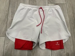 District Vision Layered Pocketed Trail Short - Men's Medium Red/White - Picture 1 of 4
