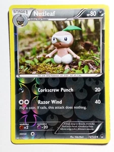 Tarjeta Pokémon REVERSE HOLO Nuzleaf 72/122 casi nueva - arcilla Yuka Morii - XY Breakpoint - Imagen 1 de 3