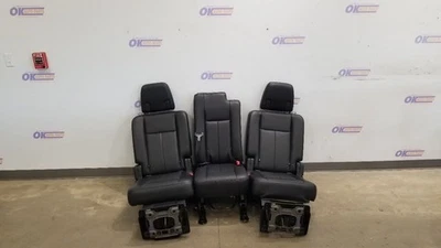 17 FORD EXPEDITION 119 WB REAR SECOND ROW SEAT ASSEMBLY BLACK LEATHER - Image 1 of 4