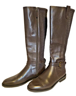 Cole Haan Cape Stretch Tall Boot Dark Chocolate Leather 9.5 B (M) Low Heel - Image 1 of 4