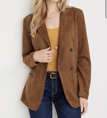 Maurices коричневый искусственной замши Blazer куртка размер средний - Изображение 1 из 4