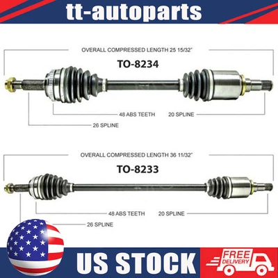 Para Pontiac Vibe Toyota Corolla Matrix 09-12 tracción delantera 2 juntas de eje CV SurTrack Foto 1 de 4