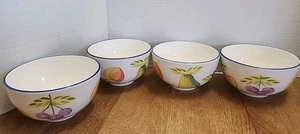 Set of 4 Artist's Touch Orchard Jubilee Ceramic Cereal Bowls 5-1/4" Wide - Picture 1 of 11