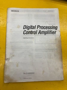 Sony TA-E1000ESD Amplifier operating instruction Manual Original - Picture 1 of 12