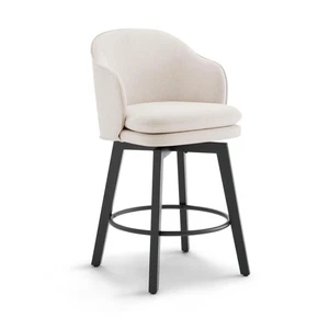 Counter Height Barstools 26 inch Upholstered Swivel Bar Stools with Back for ... - Picture 1 of 6