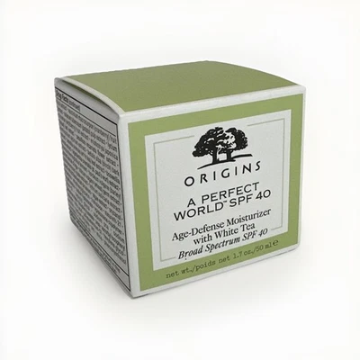 Crema hidratante Origins A Perfect World Age-Defense con té blanco FPS 40 1,7 oz Foto 1 de 2