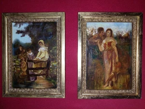 Ein Paar Kabinettsstücke, England, Art & Crafts, Monogramm, dat. 1861 und 1864 - Bild 1 von 14