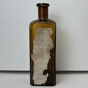 Antique Amber Himalaya Kola Compound Asthma Cure Cincinnati Ohio Medicine Bottle - Picture 1 of 14