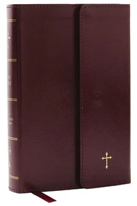 NKJV Compact Paragraph-Style Bible w/ 43,000 Cross References, Burgundy .. NEW - Imagen 1 de 1