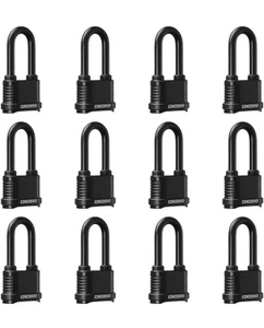 CINCINNO Rust-Resistant Heavy Duty 4-Digit Outdoor Combination Lock - 12 Pack - Picture 1 of 6
