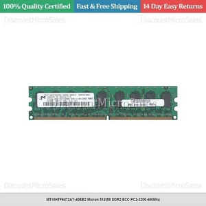 MT18HTF6472AY-40EB2 Micron 512MB DDR2 ECC PC2-3200 400Mhz - Picture 1 of 1