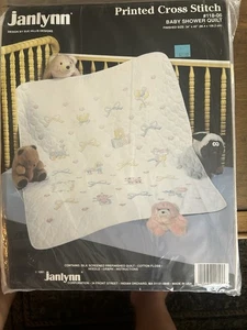 Janlynn Baby Shower Kit Trapunta Punto Croce Stampato 34X43 #118-06 Nuovo in Confezione - Foto 1 di 4