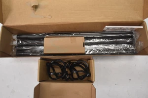 Kamanina Black Curtain Rod 32" To 58" Adjustable w Twisted Cage Finial Black - Picture 1 of 7
