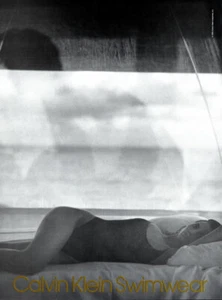 1989 Calvin Klein CK Bruce Weber Christy Turlington Bademode 1-seitige MAGAZINANZEIGE - Bild 1 von 1