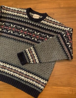 Suéter Woolrich De Colección Para Hombre XL Fair Isle Mezcla de Lana Hecho en EE. UU. Invierno Azteca Foto 1 de 4