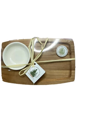 Out Of The Woods Of Oregon Red Adler Aperitivo Tablero Servidor Nuevo en Paquete con Tazón Verde Foto 1 de 4