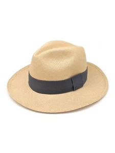 Equal Earth Genuine Rolling Panama Hat Authentic with Grey Band - Natural - Picture 1 of 10