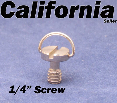 Tornillo para cámara de 1/4" ranura plana trípode liberación rápida placa montaje QR monopie 1-4" Foto 1 de 4