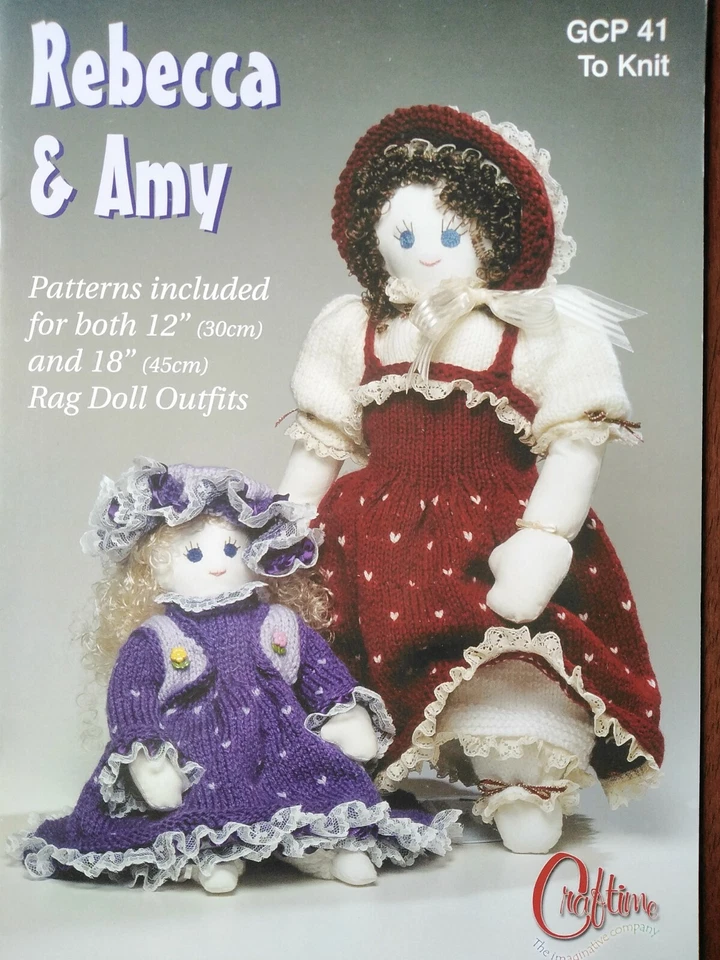 REBECCA & AMY FOR 30cm & 45cm-Gorgeous outfits Craftime Knitting pattern no41 G) - Image 1 of 1