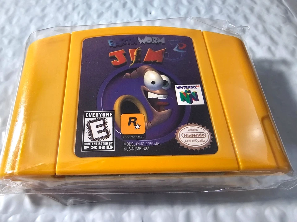 Nuevo Nintendo 64 Earthworm Jim 3D N64 Nintendo 1999 Rockstar Cartucho Juego Foto 1 de 4