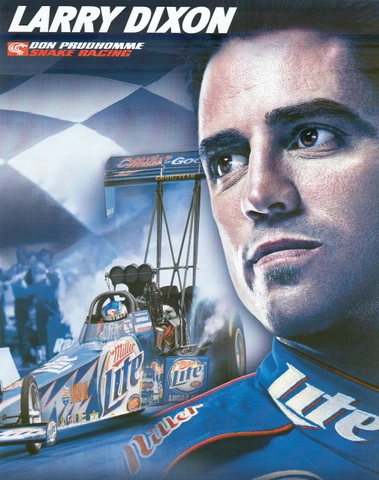2005 Larry Dixon Miller Lite Top Fuel NHRA postcard Cover