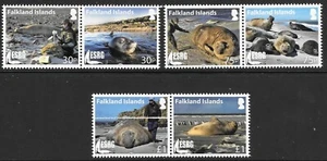 FALKLAND ISLANDS SG1328/33 2015 ELEPHANT SEAL RESARCH MNH - Picture 1 of 1