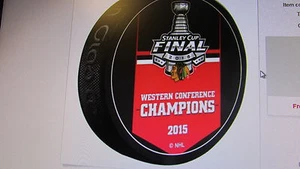 2015 Chicago Blackhawks Western Conference Champions Puck - Bild 1 von 2