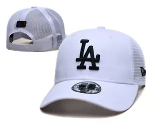 MLB-Los Angeles Dodgers Baseball Cap adjustable New Era 9forty white hat - Picture 1 of 3