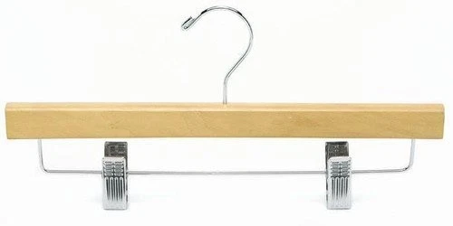 Percha para pantalón/falda de madera natural de 14" (paquete de 100) Foto 1 de 1