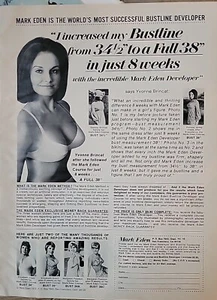 1972 Mark Eden Increase Bust Developer Woman Big Bust Vintage Ad - Picture 1 of 1