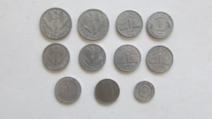 GROUP OF 25 MOSTLY WW2 COINS - FRANCE GERMANY PHILLIPINES JAPAN SOME LATER - Picture 1 of 8