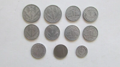 GROUP OF 25 MOSTLY WW2 COINS - FRANCE GERMANY PHILLIPINES JAPAN SOME LATER - Image 1 of 4