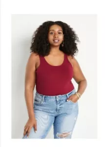 Women's Red Tank Top Scoop Neck Size 1X New with Tags Comfortable - Picture 1 of 1