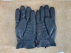 Mens L Black Soft Leather Thinsulate Wrist Length Winter Gloves - Picture 1 of 4