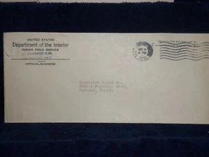 OFFICIAL BUSINESS COVER U.S. DEPARTMENT OF THE INTERIOR INDIAN FIELD SERVICE1931 - Picture 1 of 4