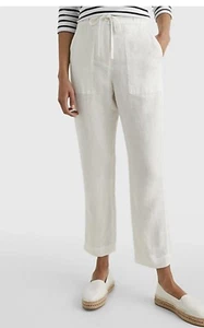 BNWOT Tommy Hilfiger White Linen Trousers , UK 10, RRP £140 - Picture 1 of 12