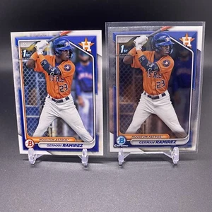 2024 1st Bowman Chrome German Ramirez RC Houston Astros Rookie #93 & Base - Picture 1 of 2