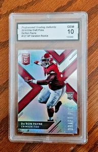 2018 Da'Ron Payne Elite Draft Picks Variation SP ROOKIE Card #127! PGA MINT 10! - Imagen 1 de 2