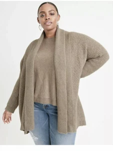 Neu mit Etikett Ryllace Damen 100 % Kaschmir Strickjacke 2X hellbraun offen Strick - Bild 1 von 5