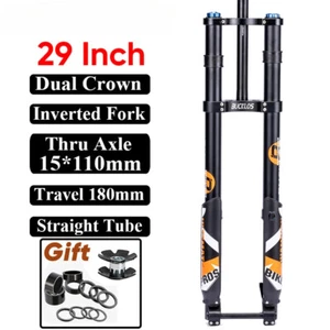 Mountain Bike 15*110mm Inverted Suspension Air Fork Travel 180mm Disc Brake - Picture 1 of 24