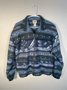 Teddi Vintage 80s Full Zip Fleece Zip Up Jacket Women’s Size L - Picture 1 of 8