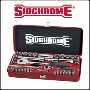 Sidchrome 37 Piece Metric & AF 1/4" & 1/2″ Drive Socket Set SCMT19130 - Picture 1 of 1