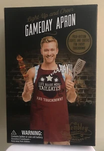 Gameday Apron Light-Up and Cheer football Tailgates and Touchdowns BBQ - NEW - Picture 1 of 4