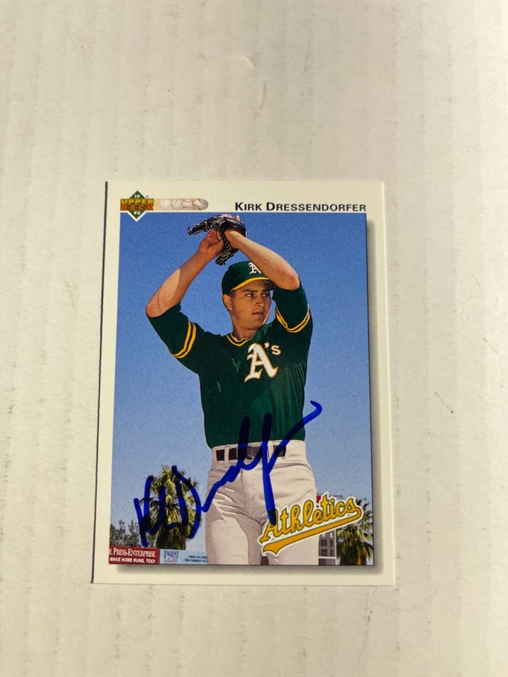 Oakland Athletics KIRK DRESSENDORFER Signed Card - Image 1 of 1