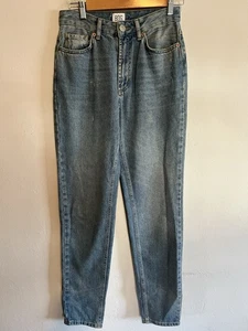 BDG Mom-Damenjeans Distressed helle Waschung gerades Bein blau Größe 25 - Bild 1 von 9