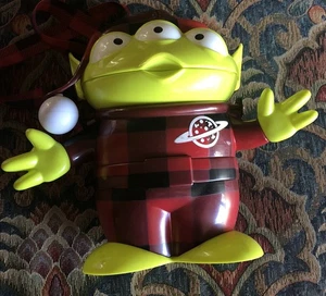 Disney Parks Toy Story Green Alien Holiday Plaid Pj's Popcorn Bucket & Lanyard - Picture 1 of 7