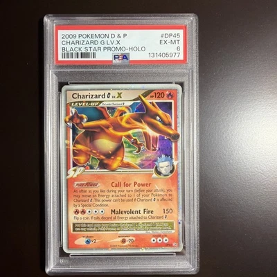 2009 Pokemon Diamond & Pearl Charizard G LV.X Black Star Promo #DP45 PSA 6 EX-MT - Image 1 of 2