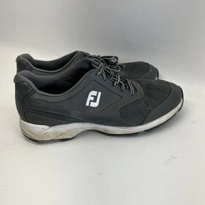 Zapatos de golf FootJoy FJ 56814 para hombre negros/blancos talla 11,5 W SoftSpikes FLEXZONE - Imagen 1 de 7