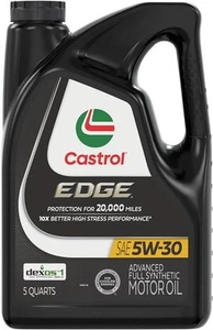Castrol EDGE 5W-30 Advanced Full Synthetic Motor Oil, 5 Quarts 5 Quart  - Picture 1 of 12