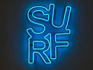 Surf Art  neon Wall Leg Decoration Home Art Wall Art Neon Custom Desk light - Picture 1 of 6